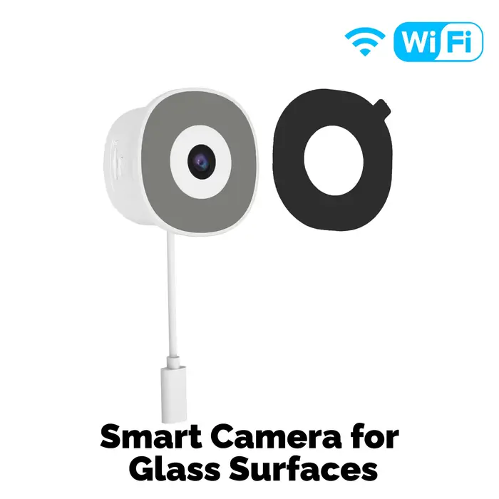 MOES Tuya – caméra de fenêtre intelligente WiFi 3MP, pour surface en verre, Vision nocturne polychro