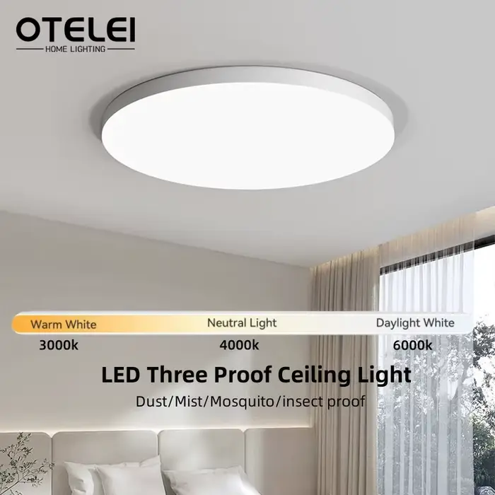 Plafond moderne à LEDs lumière étanche à la poussière trois preuves