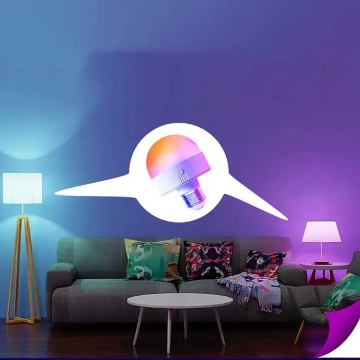 Ampoule LED RGB Rechargeable USB avec Télécommande, Base Amovible, Ampoule d'Urgence, Minuterie de V