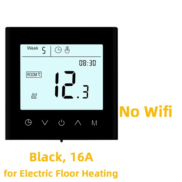 Minco – Thermostat Wifi intelligent MK100 AC95 ~ 240V 50 ~ 60HZ 3A/16a, pour chauffage au sol électr