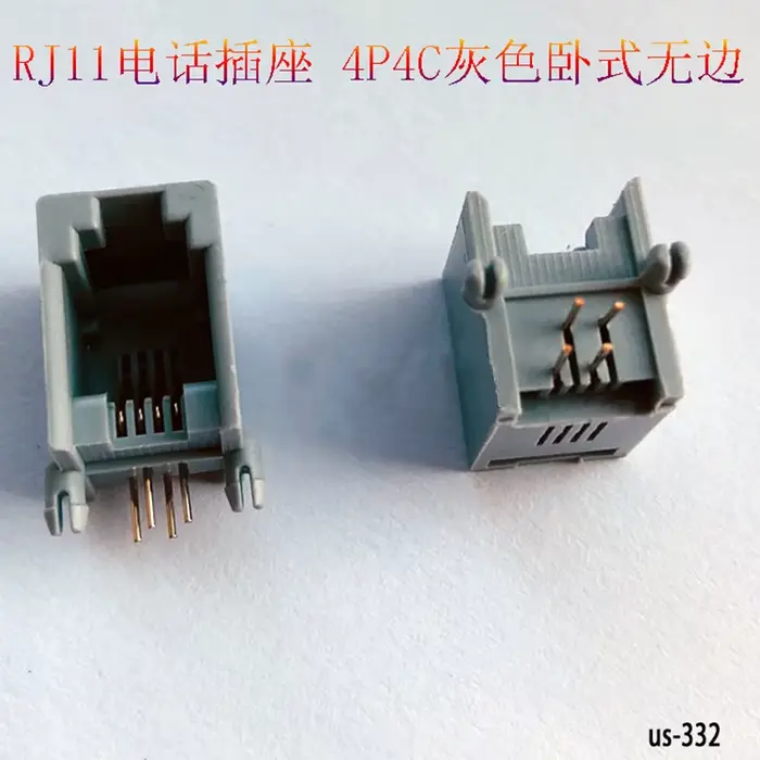 Connecteur de prise téléphonique RJ11 RJ12 RJ45, 10 pièces, prise femelle Wifi 2 broches 4 broches 6