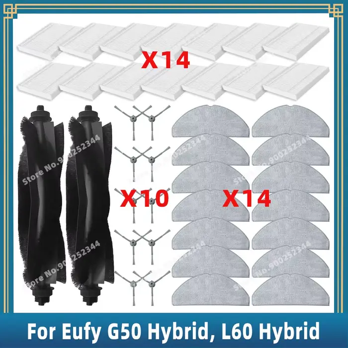 Pièces de rechange pour Eufy G50 Hybrid / L60 Hybrid / L60 Hybrid SES, accessoires, brosse latérale 