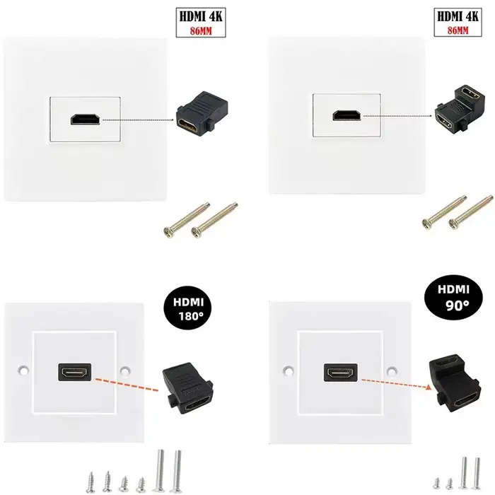 Plaque murale Compatible HDMI 86mm