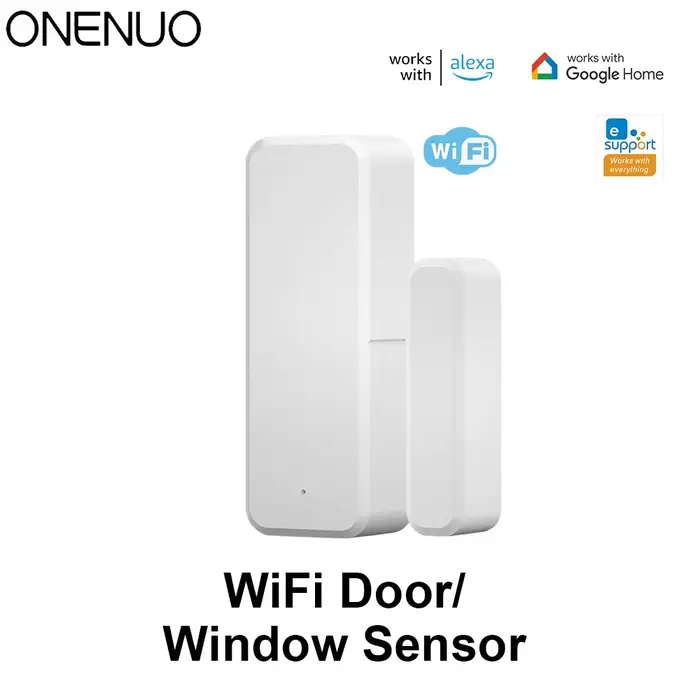 Capteur de porte WiFi, fenêtre magnétique, détecteur d'alarme ouvert et fermé avec application Eweli