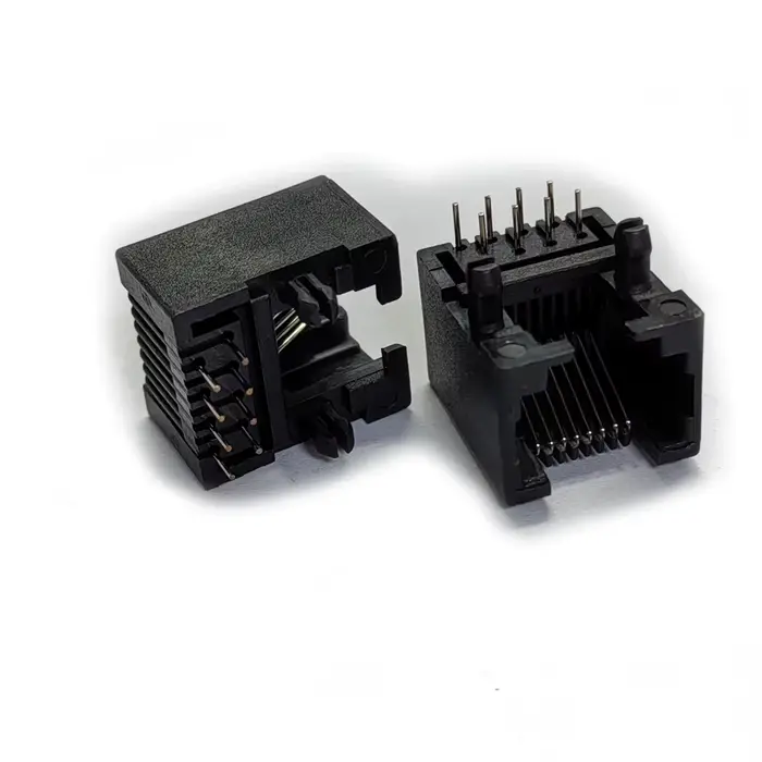 Connecteur Jack/prise femelle 95001 RJ45 8P8C, 90 degrés, noir, pour réseau modulaire, 50 pièces/lot