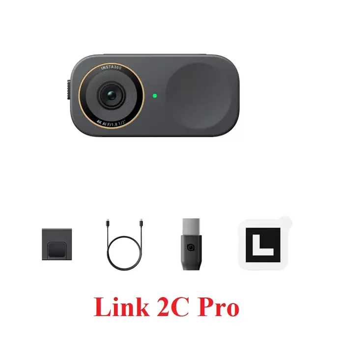 Caméra Web Insta360 Link 2 Pro & Link 2C Pro avec Image 4K, Suivi IA et Encadrement Automatique, Con