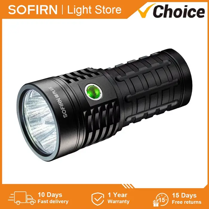 Sofirn Q8 Plus lampe de poche LED Super puissante 16000lm USB C Rechargeable 21700 torche Anduril 2.