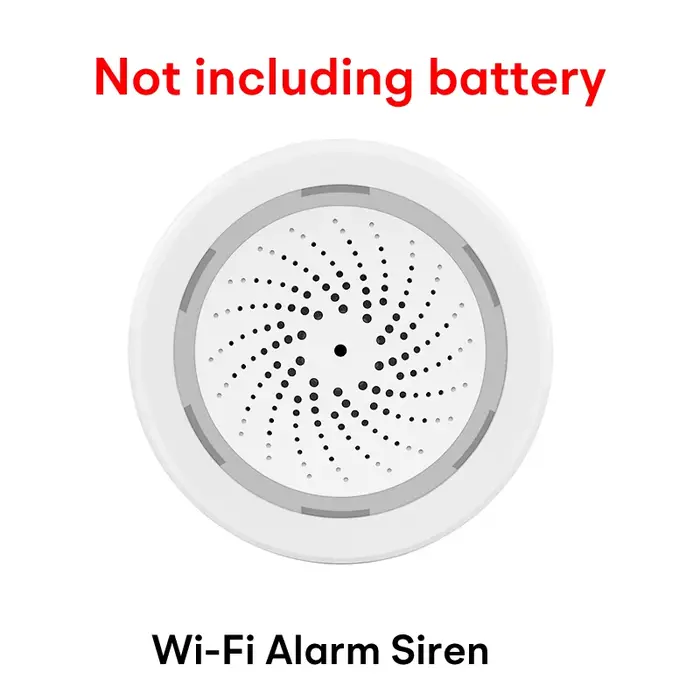 Sirène d'alarme WiFi CLOUDRAKER Smart Life, haut-parleur puissant 100 dB, 18 sonneries avec lumière 
