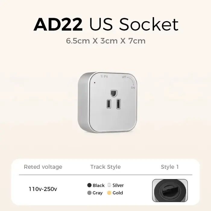 Prise de courant pour appareils ménagers, adaptateur de prise électrique Pop, prise murale Standard 