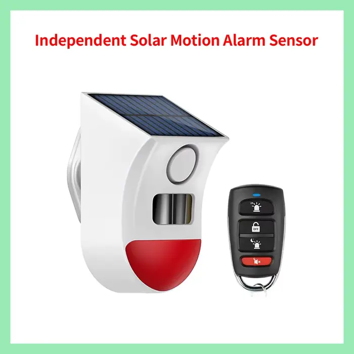 Sirène d'alarme solaire extérieure indépendante, 120 dB, alarme infrarouge PIR, alarme de sécurité a