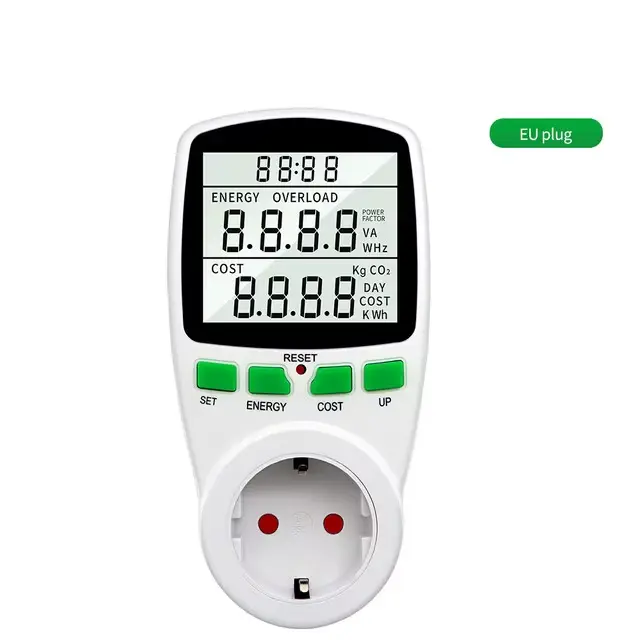 Compteur de puissance numérique, compteur d'énergie électrique LCD numérique, compteur de puissance 