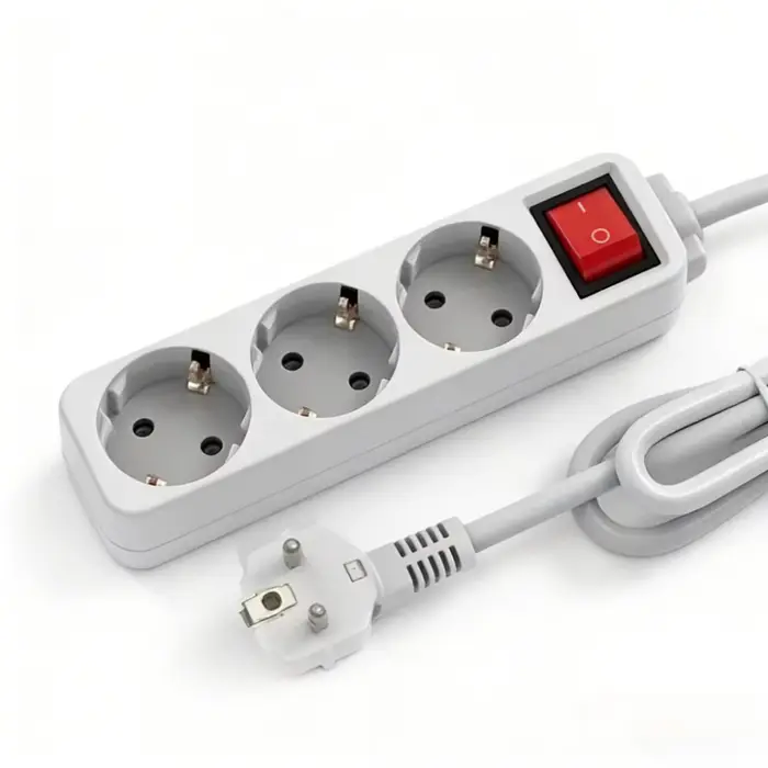 Multiprise anti-surtension Melery 3/4/5 prises AC EU, rallonge électrique 1,5 m