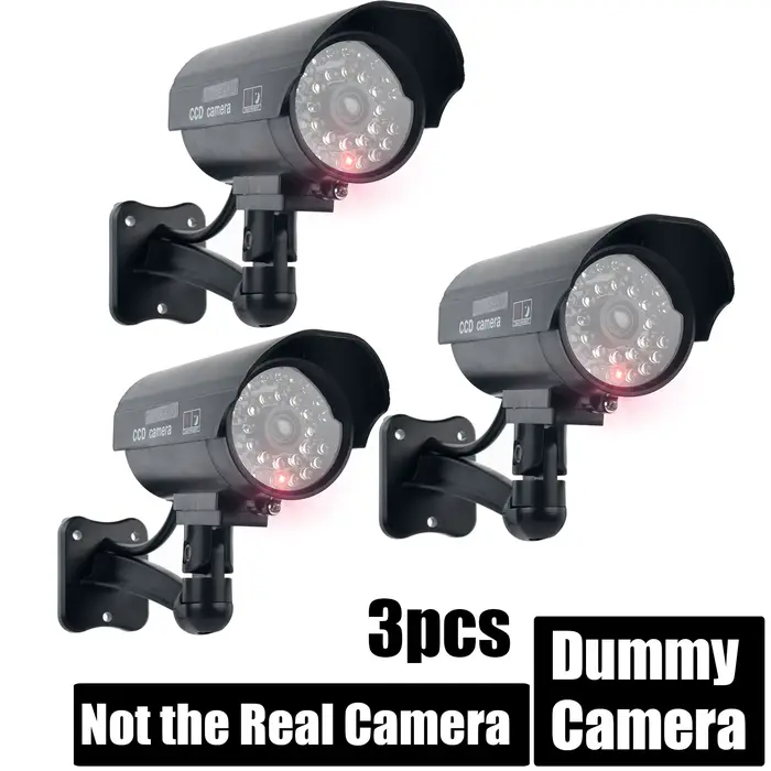 Eleopard fausse caméra factice étanche sécurité CCTV caméra de Surveillance avec lumière Led rouge c