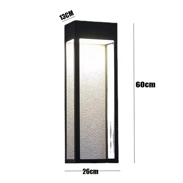 Lampe murale extérieure moderne, étanche, pour terrasse, cour, villa, balcon - Éclairage de porte d'