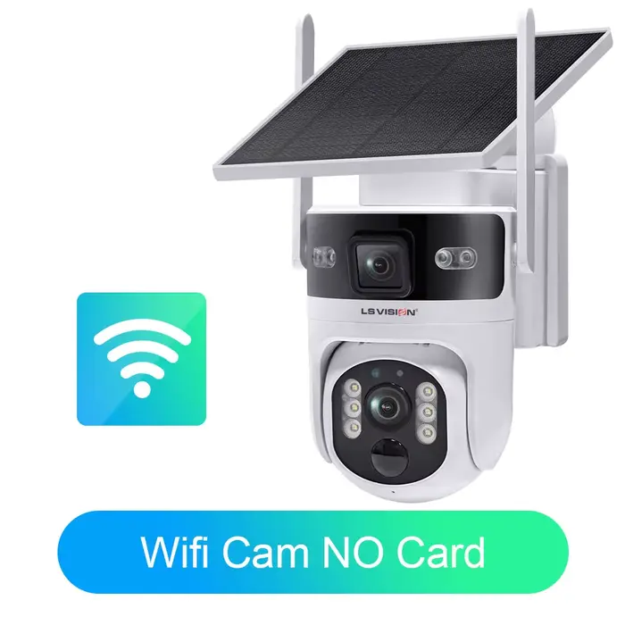 Caméra de surveillance extérieure LS VISION AOV+PIR WIFI/4G SIM avec suivi AI, détection humaine, 4K