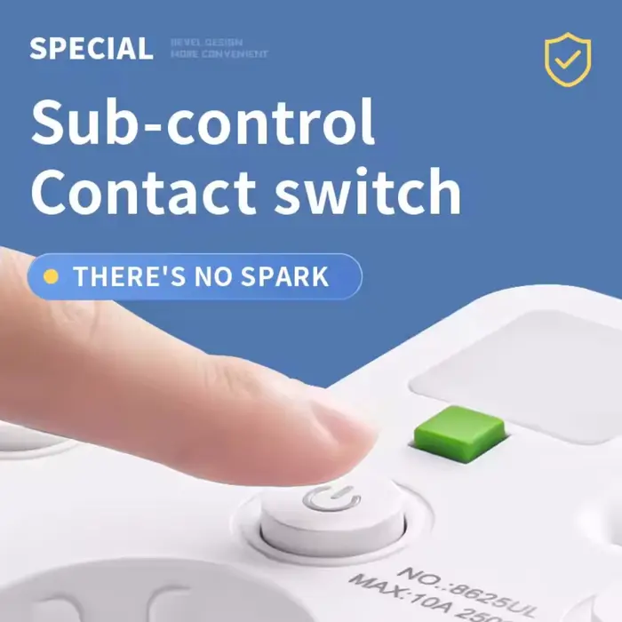 Multiples prises AC prise ue multiprise sans câble d'extension avec Ports USB protection contre les surtensions filtre réseau commutateur individuel