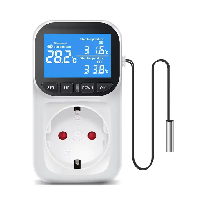 Prise de Thermostat automatique prise ue régulateur de température numérique minuterie interrupteur 