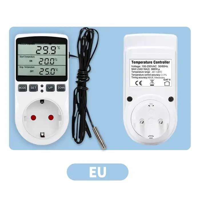 Prise de Thermostat intelligente EU/US/FR/UK EU/US/FR/UK, prise de contrôleur de température numériq