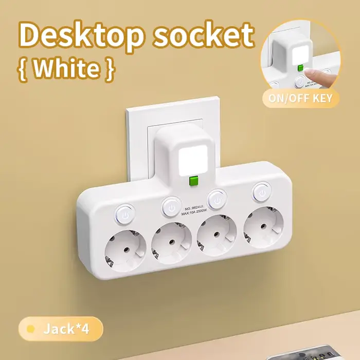 Prise ue multiprise deux spécifications avec ou sans port USB type-c chargeur mural pour le bureau à