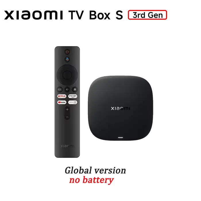 En stock Version globale Xiaomi Mi TV Box S 3ème génération 4K UHD Wifi6 Bluetooth 5.2 2 Go 32 Go Go