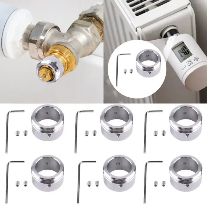 Ensemble de tête de thermostat de valve de radiateur avec bandes M30 X 1.5 pour système de chauffage intelligent, adapté à toutes les pièces de la maison, disponible en plusieurs couleurs
