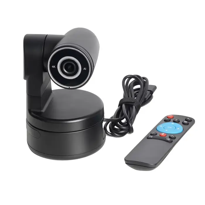Caméra USB PTZ 4K avec autofocus et micros, zoom numérique 3x, pour diffusion en direct sur YouTube,