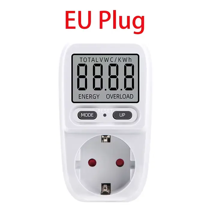 Compteur de puissance électrique, wattmètre LCD, prise de facturation intelligente, prise de mesure,