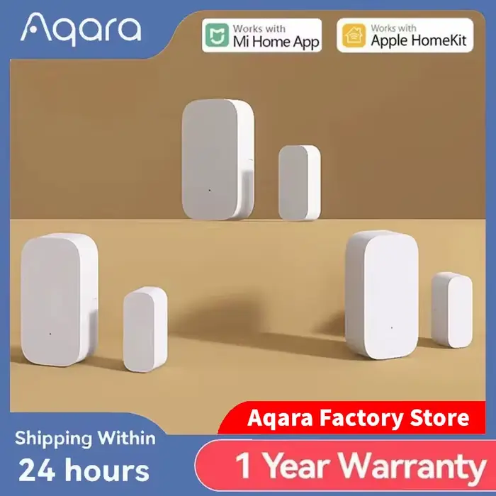 Capteur de porte fenêtre Aqara Zigbee connectivité sans fil alarme intelligente mini pour sécurité quotidienne compatibilité HomeKit Mi Home Aqara Home couleur personnalisable installation facile