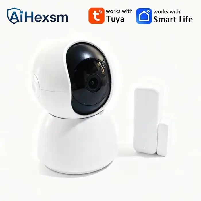 Caméra WiFi HD 1080P Surveillance suivi automatique système de sécurité sans fil Kits d'alarme porte ouverte détecteur de mouvement alarme isHome APP
