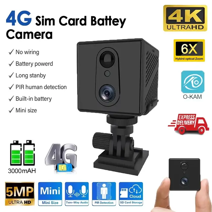 Mini caméra de sécurité 4G