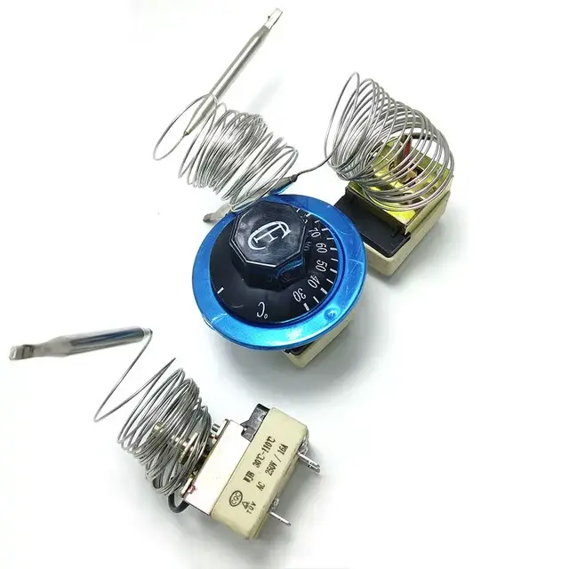 Thermostat mécanique avec câble de 2m, base en céramique, 30/110/50/300 centigrades, interrupteur de