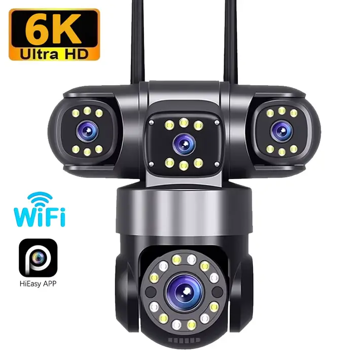 Caméra WiFi extérieure de sécurité domestique 20MP avec zoom 16x et suivi intelligent pour maison, magasin, bureau et autres lieux importants