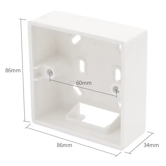 Boîte de montage externe de haute qualité pour interrupteurs et prises Standard 86mm x 86mm x 34mm, 