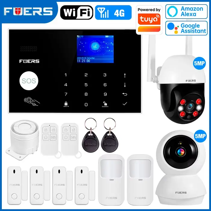 FUERS G34 Tuya WIFI intelligent 4G système d'alarme sans fil