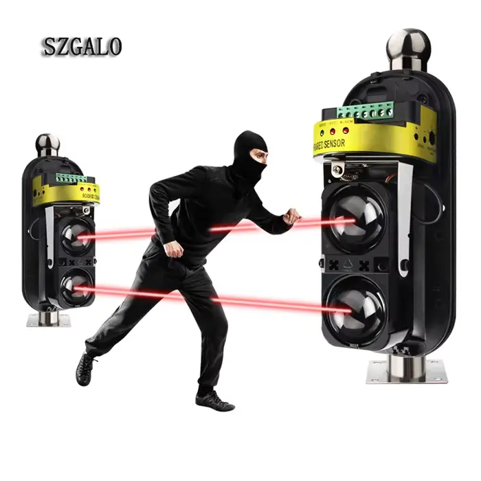Alarme GSM, 20m ~ 150m, porte murale, fenêtre, détecteur photoélectrique infrarouge à double faiscea
