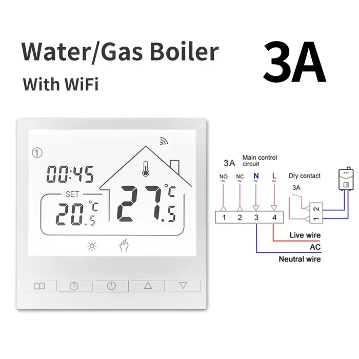Tuya WiFi Thermostat intelligent chaudière à eau/gaz électrique sol chauffage de l'eau régulateur de
