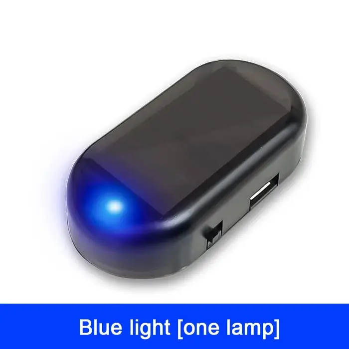 Alarme factice solaire simulée, 1-2 pièces, voyant d'avertissement de sécurité Flash LED antivol pou