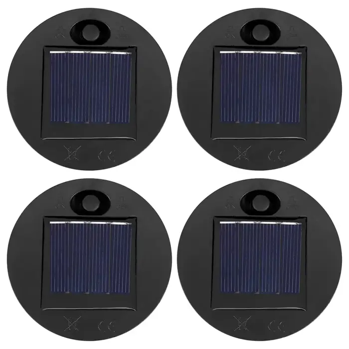 Lanterne Solaire de Remplacement, Éclairage d'Extérieur, Rond, Étanche, 4 Pièces
