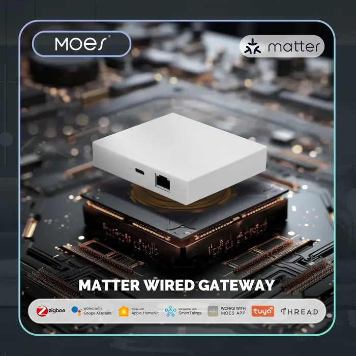 MOES Tuya Zigbee Matter fil passerelle maison intelligente pont Matter Hub prise en charge commande 