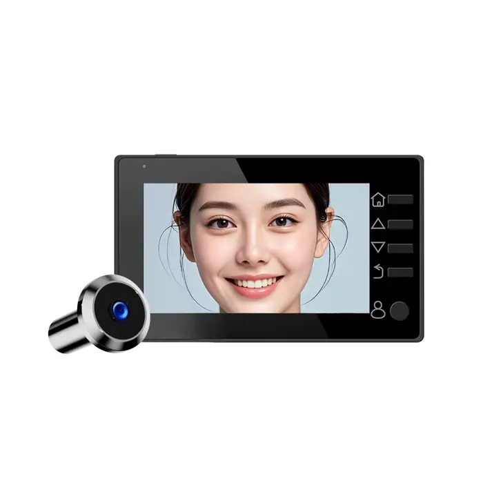 Caméra de sonnette vidéo 1MP 4,3 pouces avec détection de vision nocturne et grand angle, caméra de 
