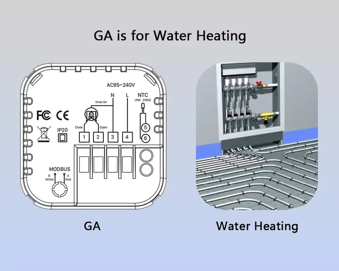 Ewelink-Thermostat Intelligent WiFi pour Chauffage de l'Eau au au Gaz, Régulateur de Température pou