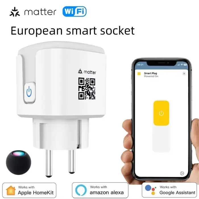 Matter WiFi prise intelligente EU16A Mini adaptateur