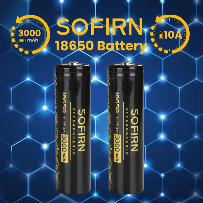 Sofirn 21700 ou 18350 ou 18650 batterie pré-chargée 3.7 V Li-ion piles rechargeables pour lampe de p