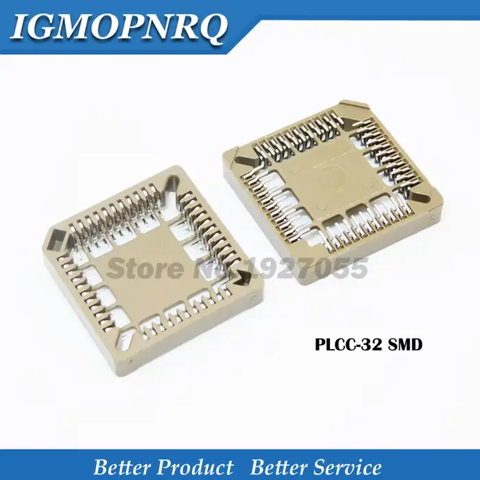 10 pièces PLCC32-SMD prise IC, adaptateur de prise PLCC32, prise PLCC 32 broches nouveau