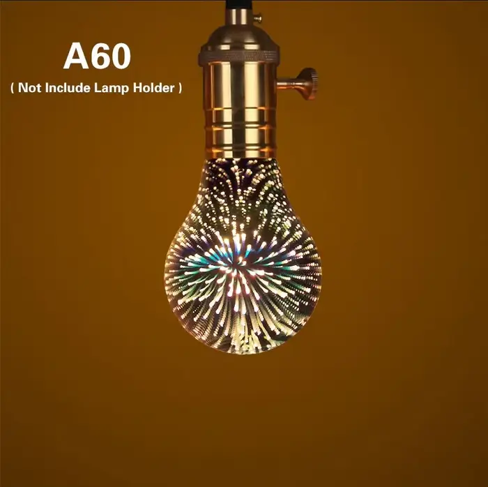 Ampoule G125 G80 E27, lumière de nuit, effet de feux d'artifice, lampe de table, ampoule décorative,