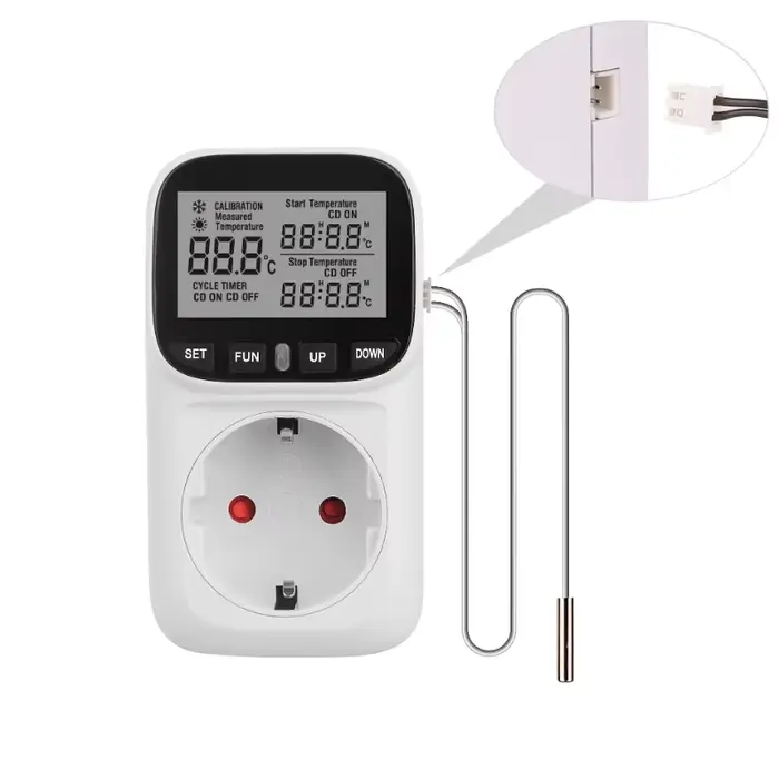 Thermostat de prise de régulateur de température numérique