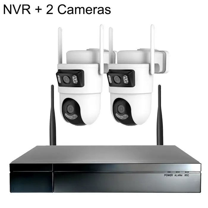Système de vidéosurveillance sans fil SmartCnet Tuya Smart Life 10CH NVR 4MP avec caméra IP à double