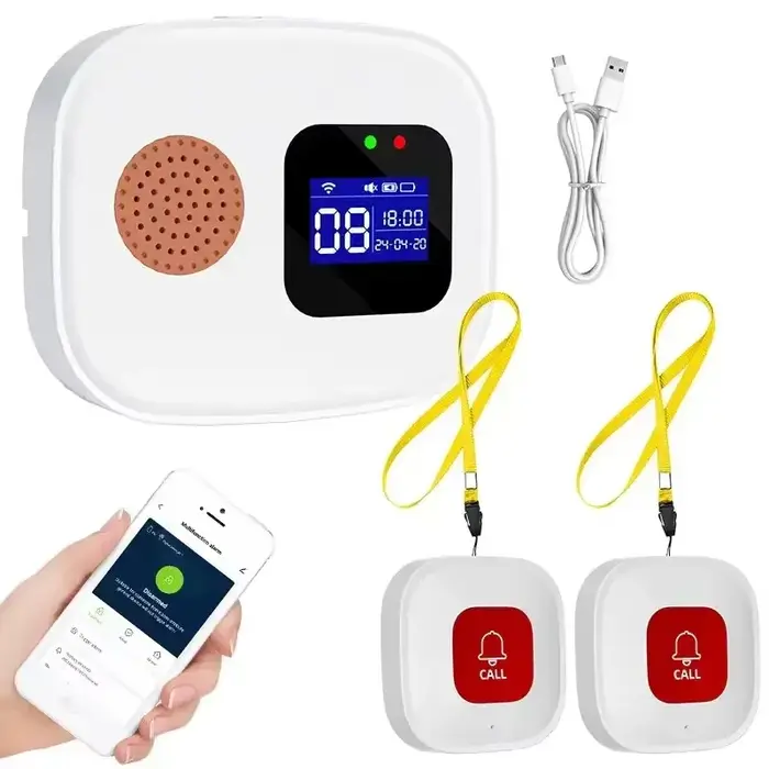 Tuya SOS WiFi sans fil soignant téléavertisseur système de bouton d'appel bouton d'alerte d'urgence 