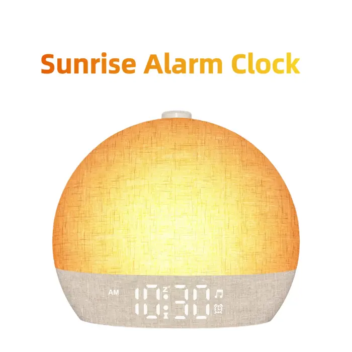 Sunrise réveil lumière, Machine sonore à bruit blanc avec 30 sons apaisants veilleuse à intensité va