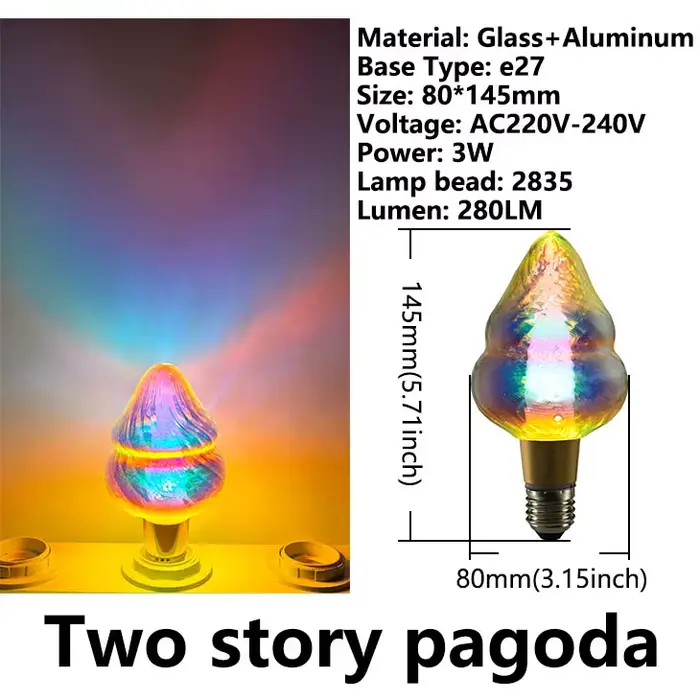 Ampoule LED Edison rétro vintage, originale, décoration industrielle, 3W, AC 220V, lampe colorée pou